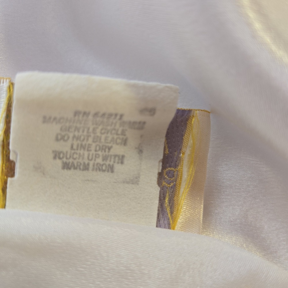 California Dynasty Vtg Satin Nightgown Size L Silky Gown‎ White Bridal Lingerie - Picture 7 of 10